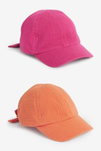 Муслінова кепка для дівчинки 1 шт. (помаранчева)