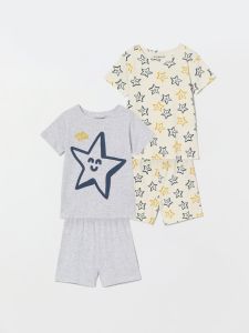 Трикотажная пижама для ребенка 1 шт. (молочная с принтом )