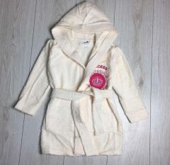 Махровий халат для дитини (бежевий з рожевим), 355 Vevien