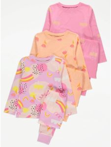 Трикотажная пижама для девочки 1шт. (светло-оранжевая)