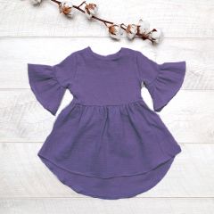 Красивое муслиновое платье для девочки, Minikin 2010414 (темно-синий)