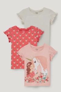 Трикотажна футболка для дівчинки 1 шт. (рожева у полунички)