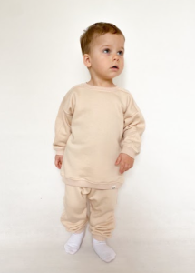 Трикотажный костюм с махровой нитью для ребенка, оверсайз