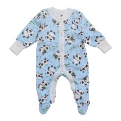 Трикотажний чоловічок для малюка (блакитний/панда), Minikin 2312703