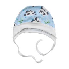 Трикотажная шапочка для малыша (панда/голубая), Minikin 2312603