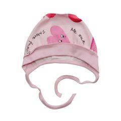 Трикотажна шапочка для малюка (рожева/сердечка), Minikin 2312603