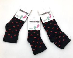 Трикотажные носки для девочки (1 шт.черные), TwinSocks 304