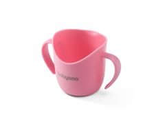 Эргономическая кружка для обучения самостоятельного питья, BabyOno 1463/04 (розовая)