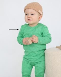 Трикотажний реглан "Мішель" для дитини (зелений), 23-02-025