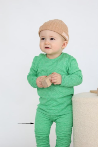 Трикотажные штаны "Мишель" для ребенка (зеленые), 23-02-025