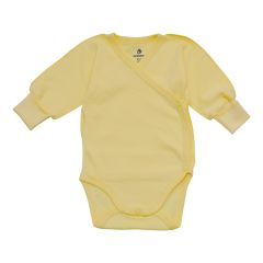 Трикотажное боди-распашонка для малыша, (светло-желтый) 213703