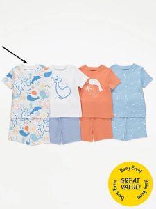 Трикотажная пижама для ребенка 1шт. (белая с принтом)