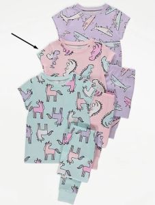 Трикотажна піжама для дівчинки 1шт. (з динозавриками)