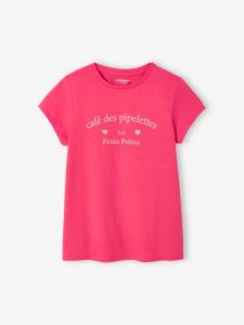 Трикотажная футболка для девочки 1шт.(ярко-розовая)