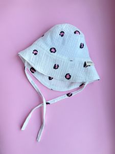 Муслиновая панама на завязках для ребенка (лео), Mini Flamingo