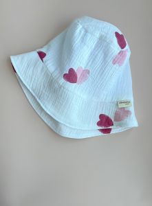 Муслиновая панама для ребенка (сердца), Mini Flamingo