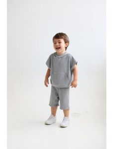Трикотажный костюм для мальчика "Христофор" (серый), 23-02-022