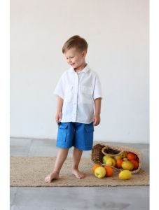 Хлопковая рубашка для мальчика "Карпос", 23-03-029