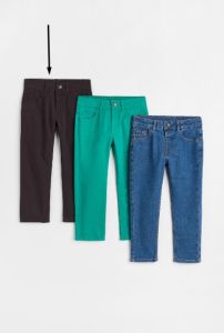 Твиловые штаны для мальчика от H&M 1шт.(черные) 1092596003