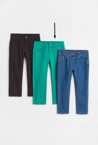 Твиловые штаны для мальчика от H&M 1шт.(зеленые) 1092596003