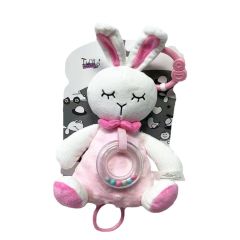Музыкальная игрушка-подвеска "Кролик" (розовая), Tulilo 9238