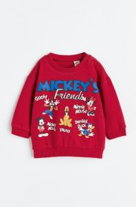 Свитшот внутри на флисе для ребенка "Mickey Mouse" Disney, 1105578003