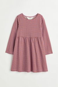 Трикотажное платье с принтом для девочки, 0929076059
