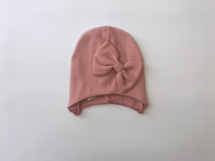 Трикотажна шапка "Ілона" для дівчинки (пудра), Talvi 02308