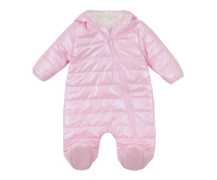 Теплый комбинезон с капюшоном для ребенка (розовый перламутр), 8ПЛ066