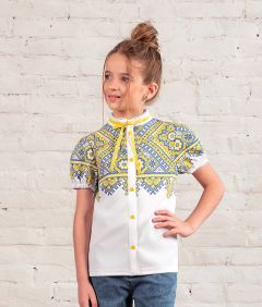 Блуза з орнаментом для дівчинки, 2622200802