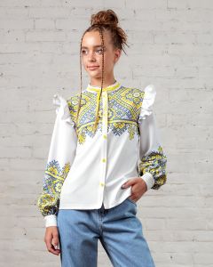 Блуза з орнаментом для дівчинки, 2622200202