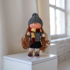 Текстильна лялька ручної роботи "Анжела"  ДекоЛад