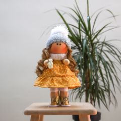 Текстильна лялька ручної роботи "Шерон"  ДекоЛад