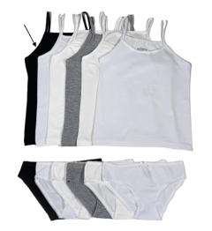 Набор нижнего белья для девочки (майка и трусики), 1шт. черный, K12828 Katamino