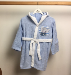 Махровий халат для дитини (світло-блакитний з слоником), 457 Minilori Baby