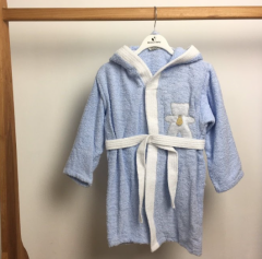 Махровий халат для дитини (світло-блакитний з ведмедиком), 457 Minilori Baby