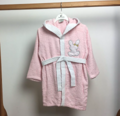 Махровий халат для дівчинки (світло-рожевий із зайчиком), 457 Minilori Baby