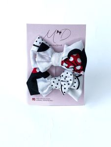 Набір заколок для волосся "Minnie Mouse" (2 шт.) 6,5x4, ручна робота