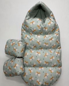Конверт-ковдра на плюші для новонароджених + муфта(варяжки) на коляску