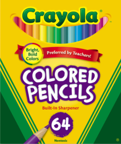 Короткі кольорові олівці (64 шт), Crayola 68-3364