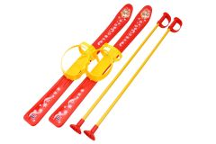 Детские лыжи с палками, ТехноК 3350 (красные)