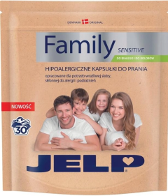 Гіпоалергенні капсули для прання білого та кольорового "Family" 30 шт., 90051, JELP