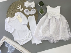 Святковий комплект для дівчинки (білий), Little Angel 11623/11627