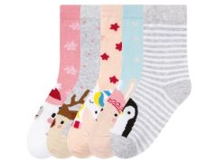 Набор новогодних носков для девочки (5 пар)
