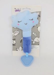 Мягкая игрушка-пищалка с прорезывателем "Облако"(голубая) Tulilo 9285