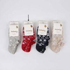 Короткі шкарпетки з махровою ниткою всередині (1шт.,червоні) K83022