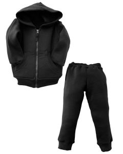 Трикотажний костюм на флісі для дитини (чорний), kost010