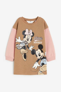Трикотажное платье на флисе внутри "Mickey Minnie Mouse", 1079179006