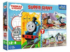 Пазли + розмальовка  "Thomas and Friends",  Super Giant 15 ел.,Trefl 42008
