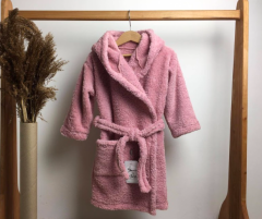 Плюшевий халат з капюшоном для дитини (рожевий), Lotex 286-21
